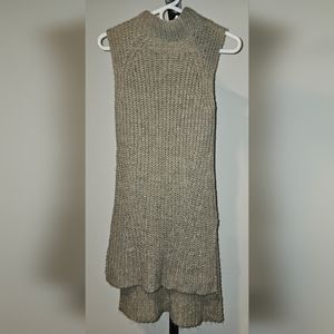 Mossimo Beige Sleeveless Knit Mock Neck Tunic Sweater Size XS